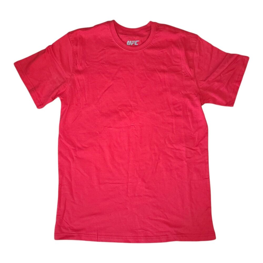 UFC T-Shirt Men’s Large Red Short Sleeve Customizable Blank Crew Neck NWOT